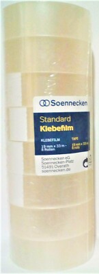 8 Rollen Klebefilm Klebeband Kleberollen Tape 20 mm x 33 m transparent reißfest