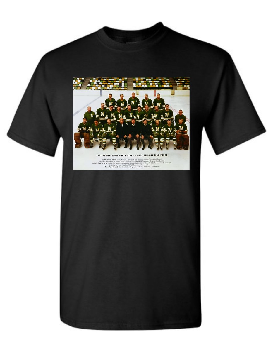 1967 68 Minnesota North Stars 1st Team Graphic Printed T Shirt NWOT