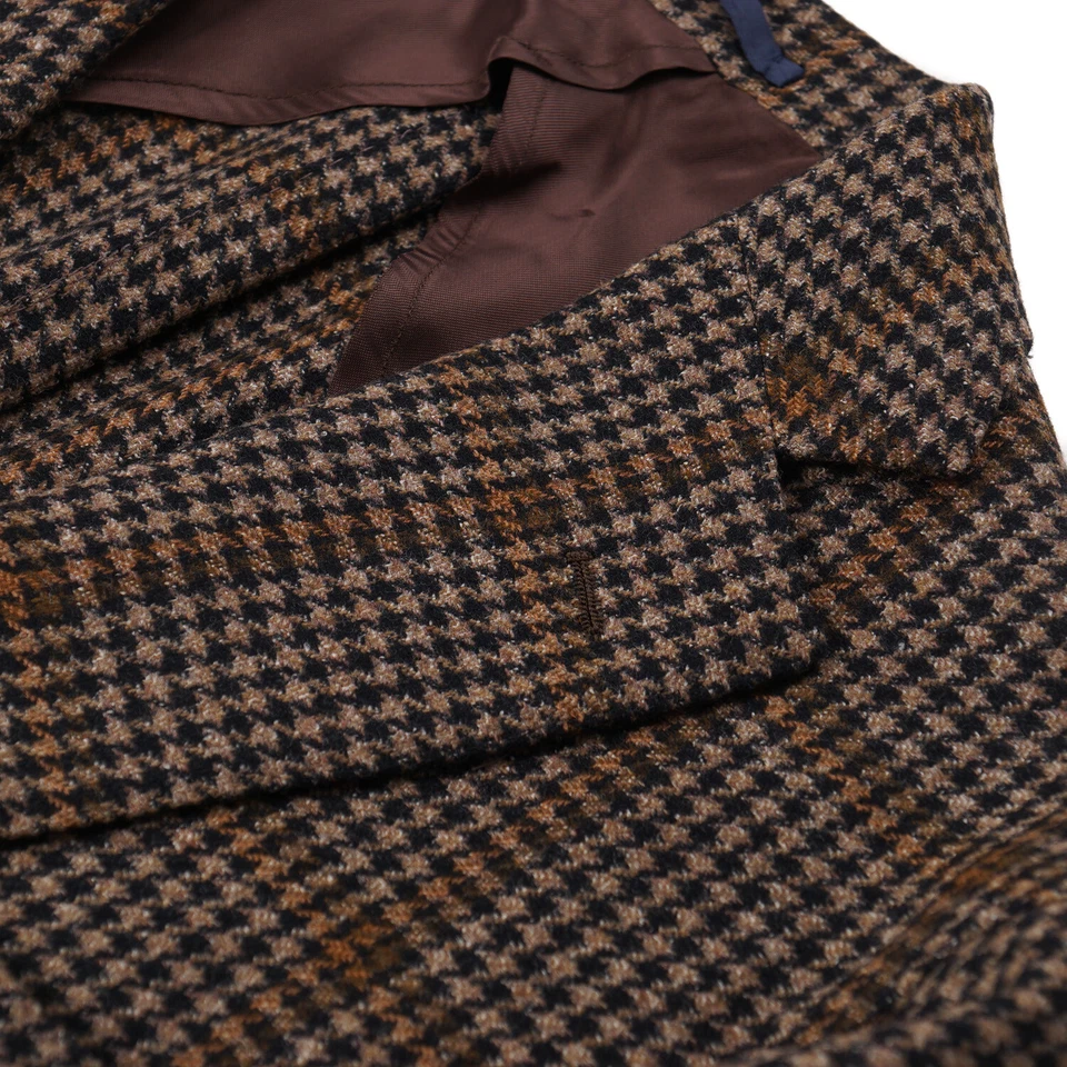 Casaco esportivo Barba Napoli slim fit xadrez em camadas lã-cashmere 42R (Eu 52) $1350 - Imagem 4 de 4