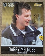 Barry Melrose Los Angeles Kings autographed poster 16