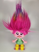 Talking Singing Poppy Troll Figure on Roller Skates 12" 2017