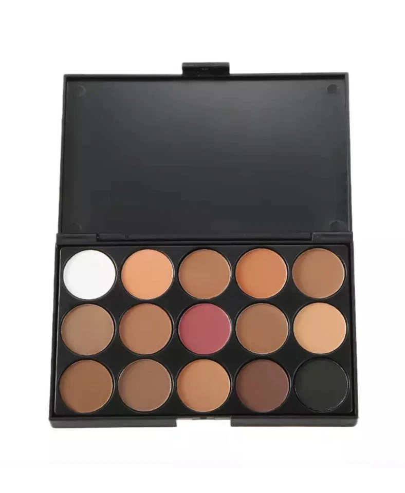 Professional Warm Matte Nude Eyeshadow Palette and Contour Cosmetic Makeup - Image 2 of 4