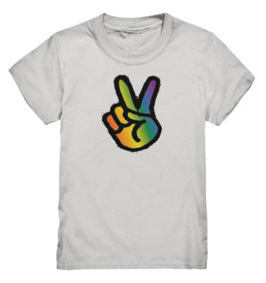 Peace Finger Regenbogen - Kids Premium Shirt I Frieden I Kinderkleidung