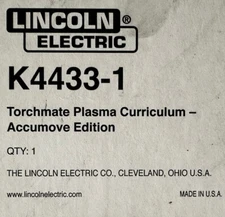 Lincoln Electric K4433-1 Torchmate Plasma Curriculum - Accumove Edition.