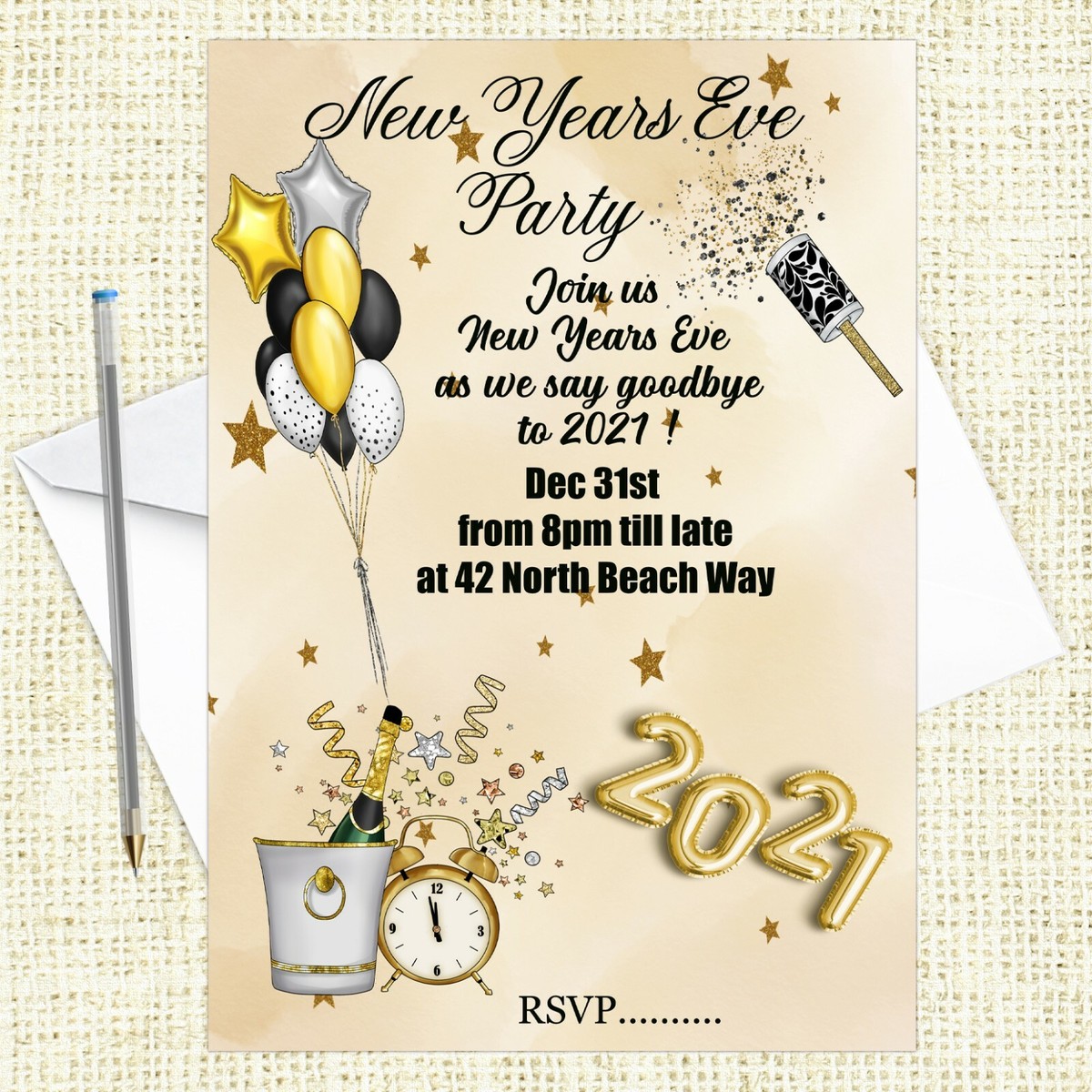 What When Where Party Invitations Corporate Event Custom Invitation