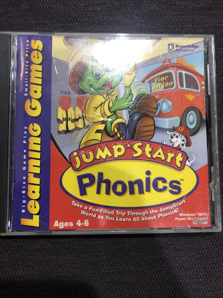 Jump Start Phonics CD-ROM Ages 4-6 PC/Mac 1999 Educational Games Homeschool Kids - Image 2 of 4
