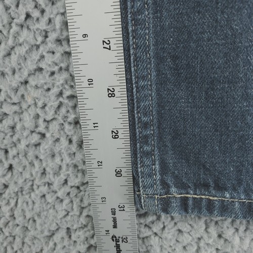 Levi's 514 Jeans 34x31 Dunkelblau Denim 100% Baumwolle Gerades Bein Red Tab Original - Bild 8 von 13