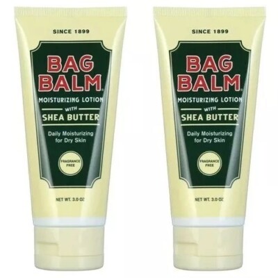 2Pack Bag Balm Vermont's Original Hand & Body Dry Skin Lotion Fragrance-Free 3Oz