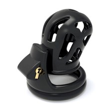 Men Standard Locking Belt C447 Plastic Male Chastity Device Black Resin Cage