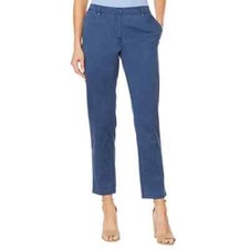 Jones New York Women's Grace Cotton Ankle Pants , Dusty Blue , 20W