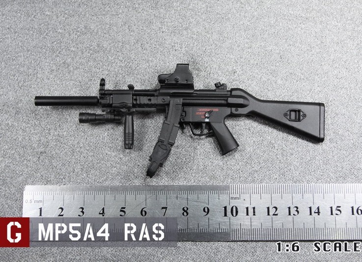 1:6 PMC SWAT MP5A4 RAS Submachine US Army War Gun For 12
