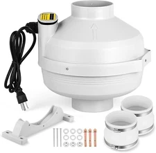 4" 260CFM Inline Radon Mitigation Fan IP67 Waterproof Electric Duct Blower