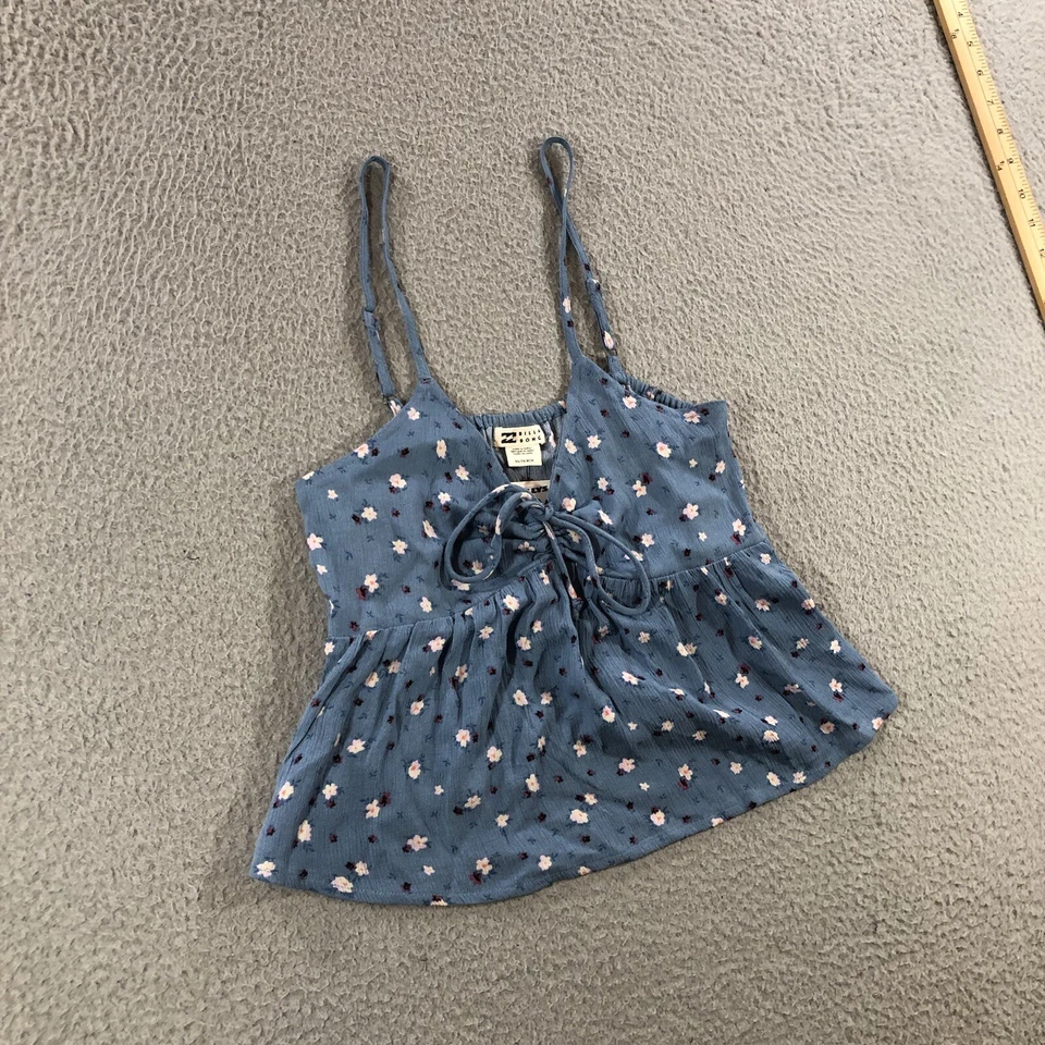 Babydoll Billabong Camisola Mujer XS Azul Floral Lunares Y2K Foto 2 de 4