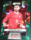2018 Prizm World Cup Admir Mehmedi Green Cracked Ice Prizm # 25/25 Crystal