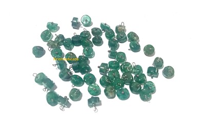 Aventurine Tyre Heishi Cut 6-6.5mm Natural Beads Black Plated Wire Wrapped 50Pcs