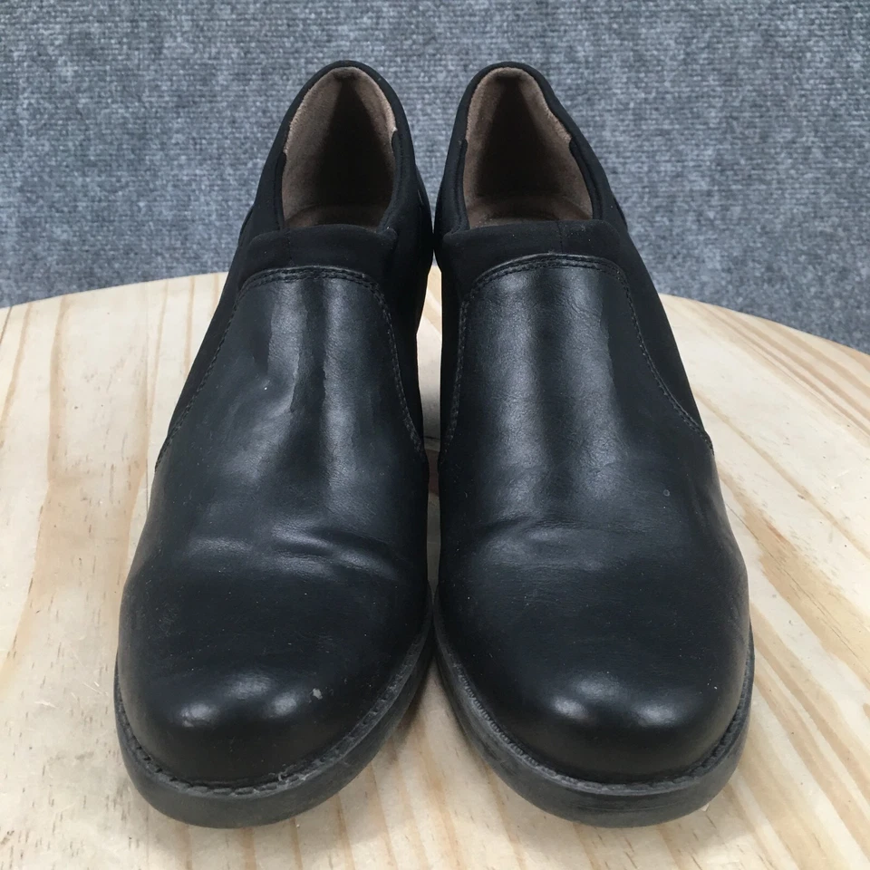 Natural Soul Boots Womens 8.5 W Cokie Ankle Booties Black Faux Leather Heels - Image 3 of 4