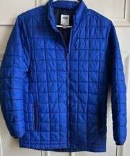 Old Navy Boys/Girls XL 16-18 Puffer Jacket Coat Blue Unisex PACKABLE.