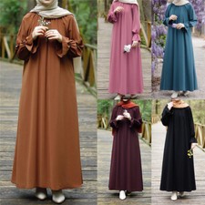 Kaftan Muslim Women Long Dress Abaya Islamic Robe Abaya Ramadan Party Gown Eid