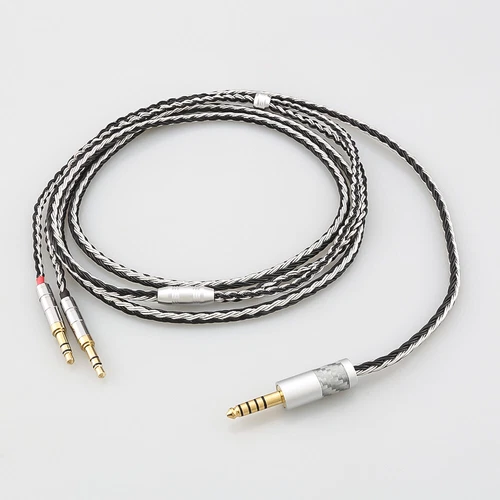 16Cores 7N Silver Plate Dual 3.5mm Earphone Cable For Hifiman Sundara Ananda new - Picture 2 of 11
