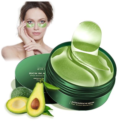 60 Stück Hyaluronsäure Augenpads für gegen Augenringe & Falten - Avocado Extrakt