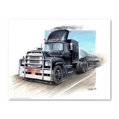 Signed CONVOY Rubber Duck Mack Truck Poster Print Wall Art 11x14 Unframed