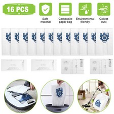 16Pcs Vacuum Cleaner Dust Bags w/ Filter for Miele GN Type S2 S5 S8 C1 C2 C3