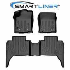 SMARTLINER Custom Fit Floor Mats 2 Row Liner Set OEM TPE 2018-2021 Toyota Tacoma