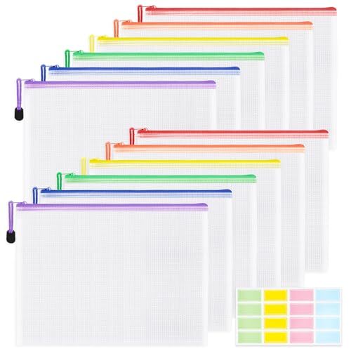WORPSON 18-Pack EVA Frosted Mesh Zipper Pouch Set - 6 Sizes Waterproof Organizer Bags For Travel, School, Office - View #11