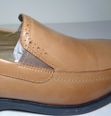 Hush Puppies Size 11.5 Wide SHEPSKY SLIP ON Tan Leather  display picture 1