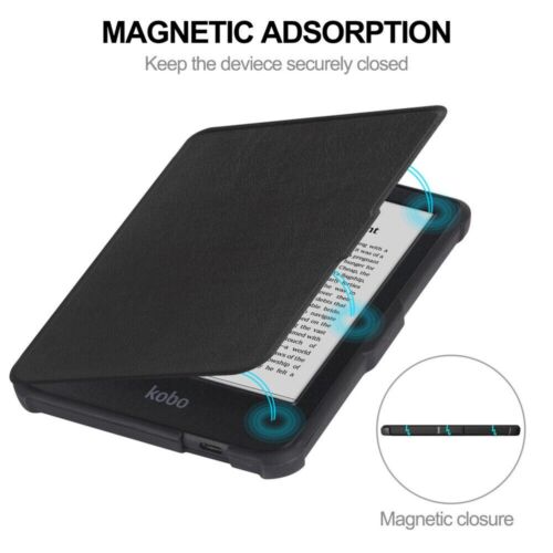 For Kobo Libra Colour Clara BW 6" 7" Tablet Smart Leather Case Flip PU Cover - Picture 3 of 24