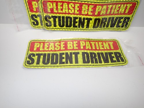 Student Driver Magnetic Vehicle Signs 3 each 10" x 3.5" Drivers Education - Picture 2 of 4
