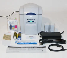 Magicard Pronto ID Card Printer with Ribbon Adapter and Supplies   PL