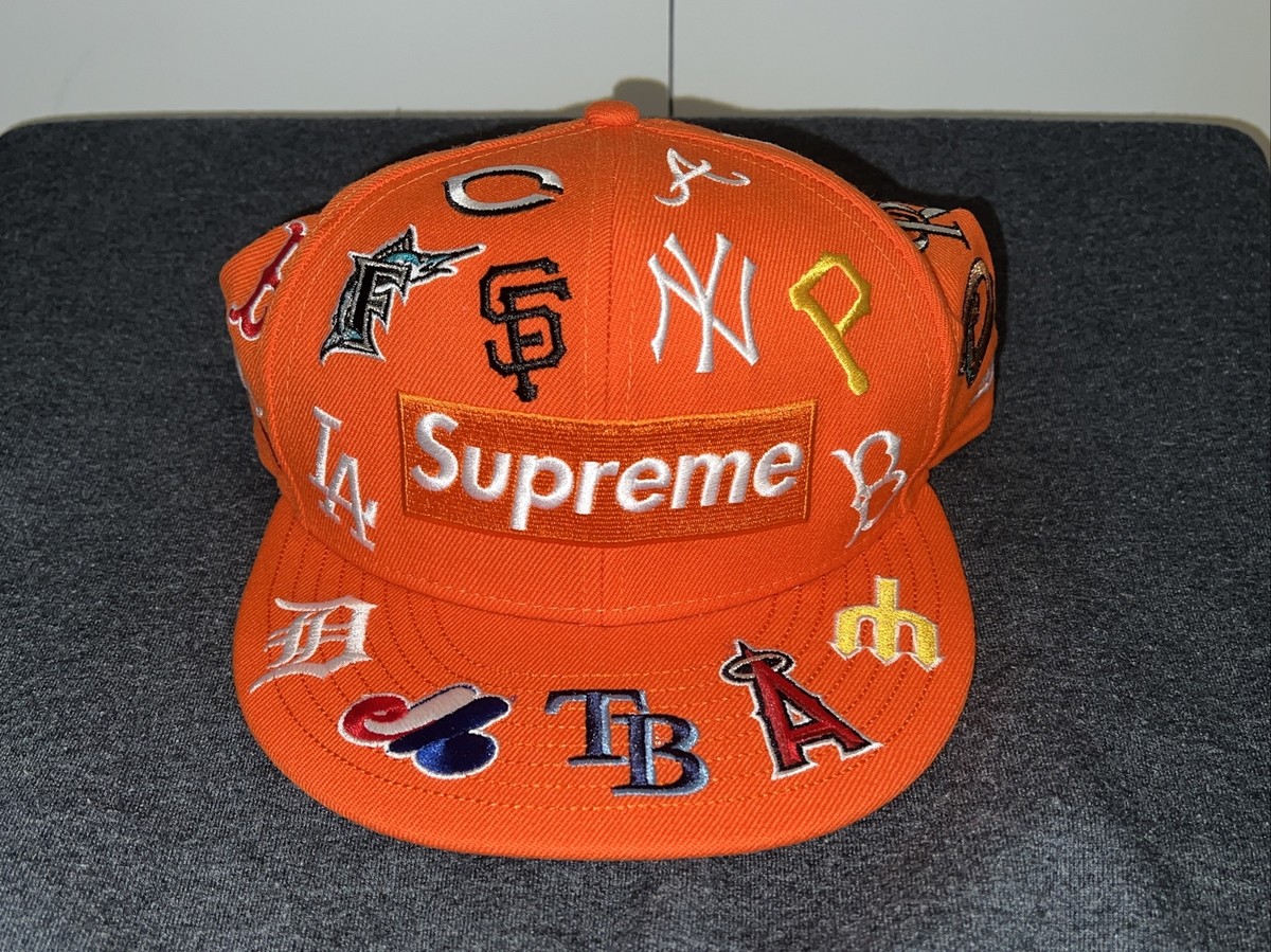 SUPREME 2020 SS MLB NEW ERA FITTED CAP BOX LOGO ORANGE New 7