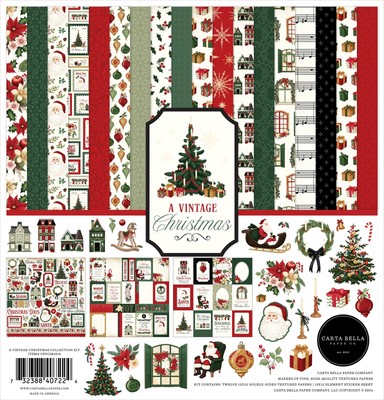 Carta Bella Collection Kit 12''X12''-A Vintage Christmas