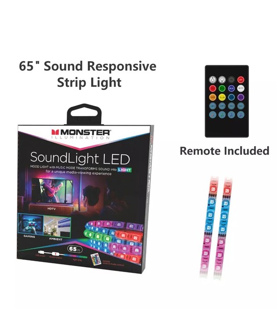 Monster Illumination SoundActivated LED 6.5 ft. Light Strip with