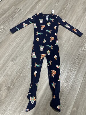 Old Navy Christmas holiday Animals One Piece Pajama Size 2t