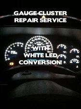 REPAIR 2003 GM Silverado Tahoe Speedometer Instrument Gauge Cluster w/ WHITE LED
