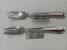 6  8" Dinner FORKS Set of Six Stainless Steel 8" long by 1 inch  Wide MEDMMM