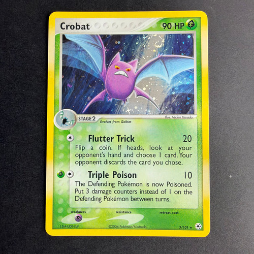 Pokemon TCG Crobat EX Hidden Legends 3/101 Holo Rare Near Mint