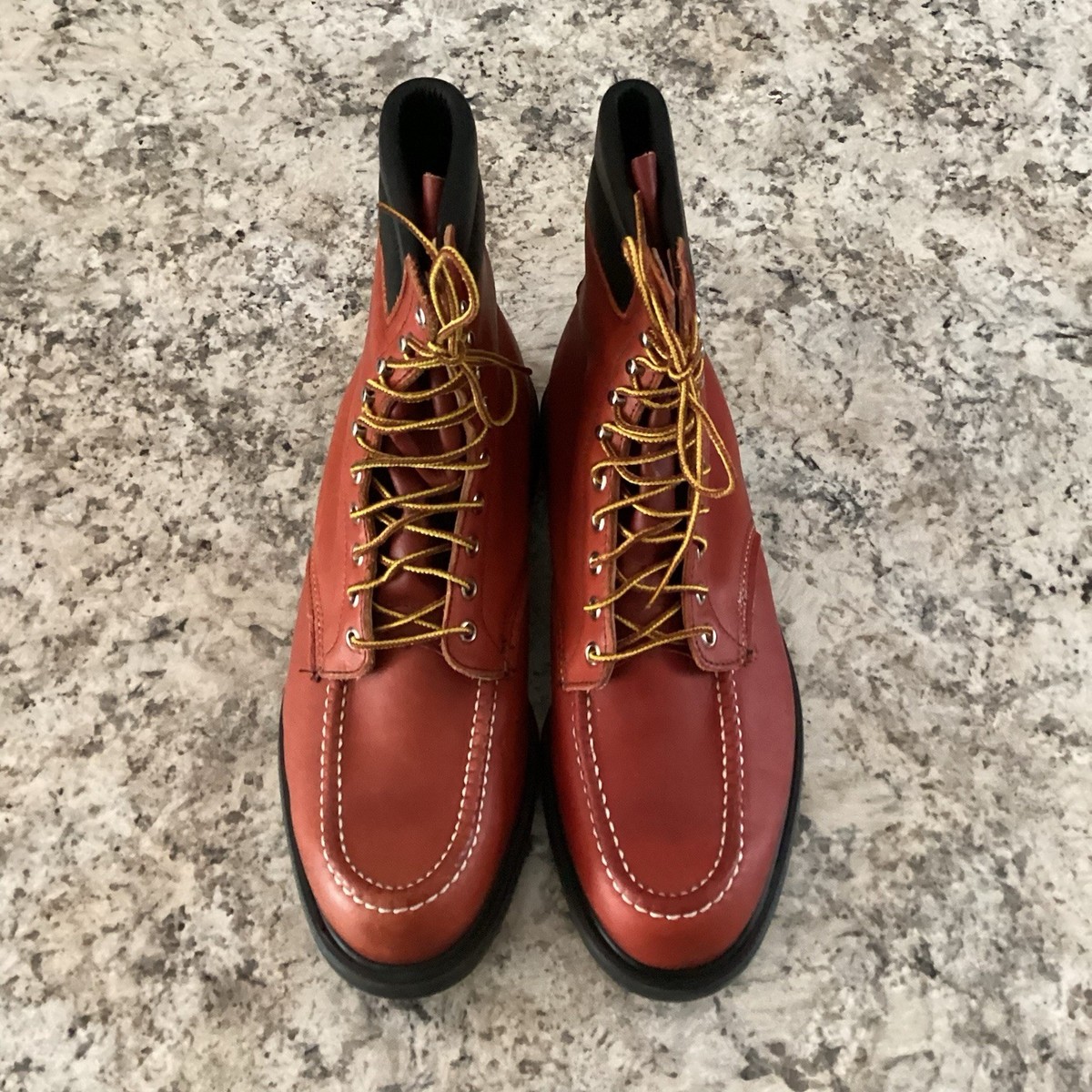 Red Wing Shoes Moc Toe Heritage Lined Work Boots Vintage Men's