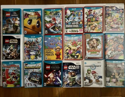 Nintendo Wii 30 Game Lot 3 Wii Remotes 3 Steering Wheels Mario Kart No Console