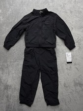 Nike Tracksuit Unisex Kids 5 Black Air 2 Piece Jacket Pants Set Nylon Zip