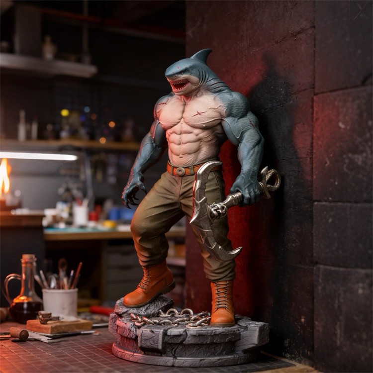 1/8 1/6 King Shark 3D Print Garage Kit Figure Model Kit Unpainted Unassembled GK