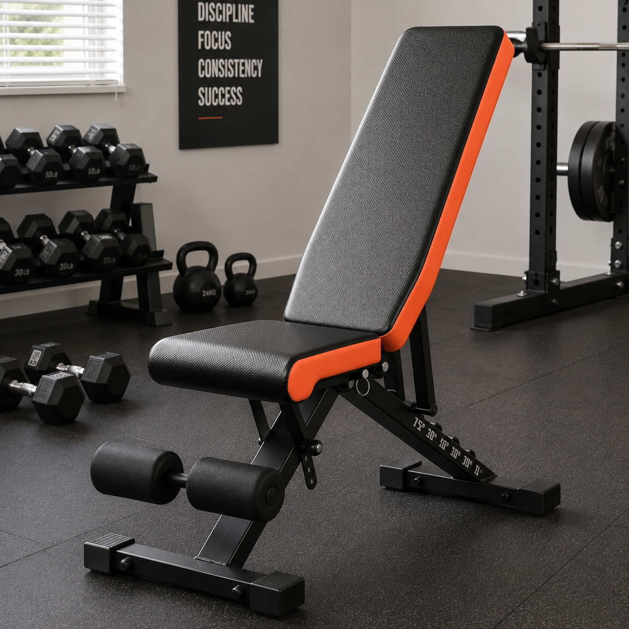 Adjustable Weight Bench 600lb Foldable Incline Decline Home Gym Workout Fitness