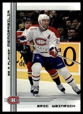 2000-01 Be a Player Memorabilia Eric Weinrich Montreal Canadiens #320