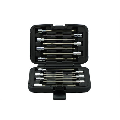  BHXLM100 VIM Tools 14 PC. MASTER 6'' LONG BALL HEX DRIVER SET - 3/8'' DR.