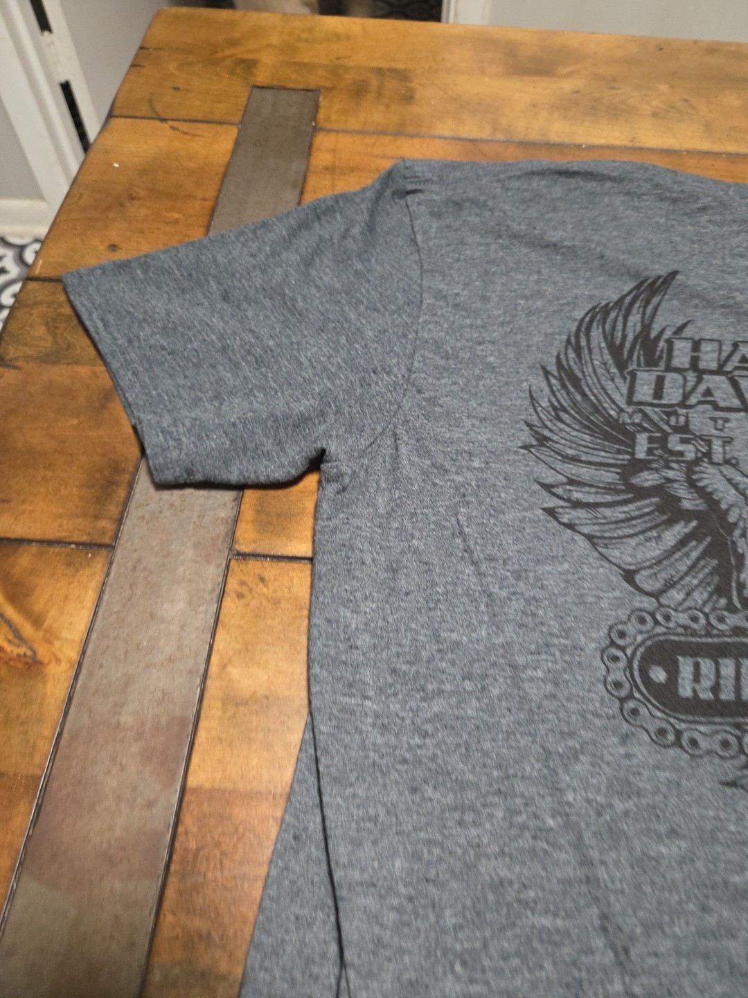 Harley Davidson Shirt San Jacinto Pasadena Texas Ride Free Gray L image 3