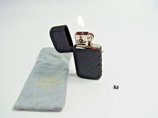 Working Vivienne Westwood Big Orb Oil Lighter Matte black w/Pouch & flint Mint