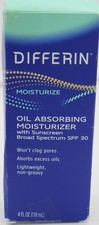 Differin Oil Absorbing Moisturizer SPF 30 Broad Spectrum 4oz Non-Greasy 09/2026