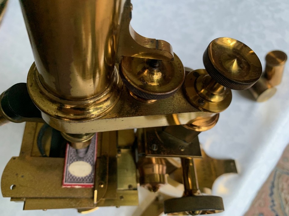 Large Antique C. Baker No. 2 - Compound Bar-limb Brass Microscope ...